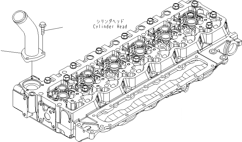 Схема запчастей Komatsu WA380-6 - ВОДН. ВЫПУСКН. СОЕДИН-Е AA ДВИГАТЕЛЬ