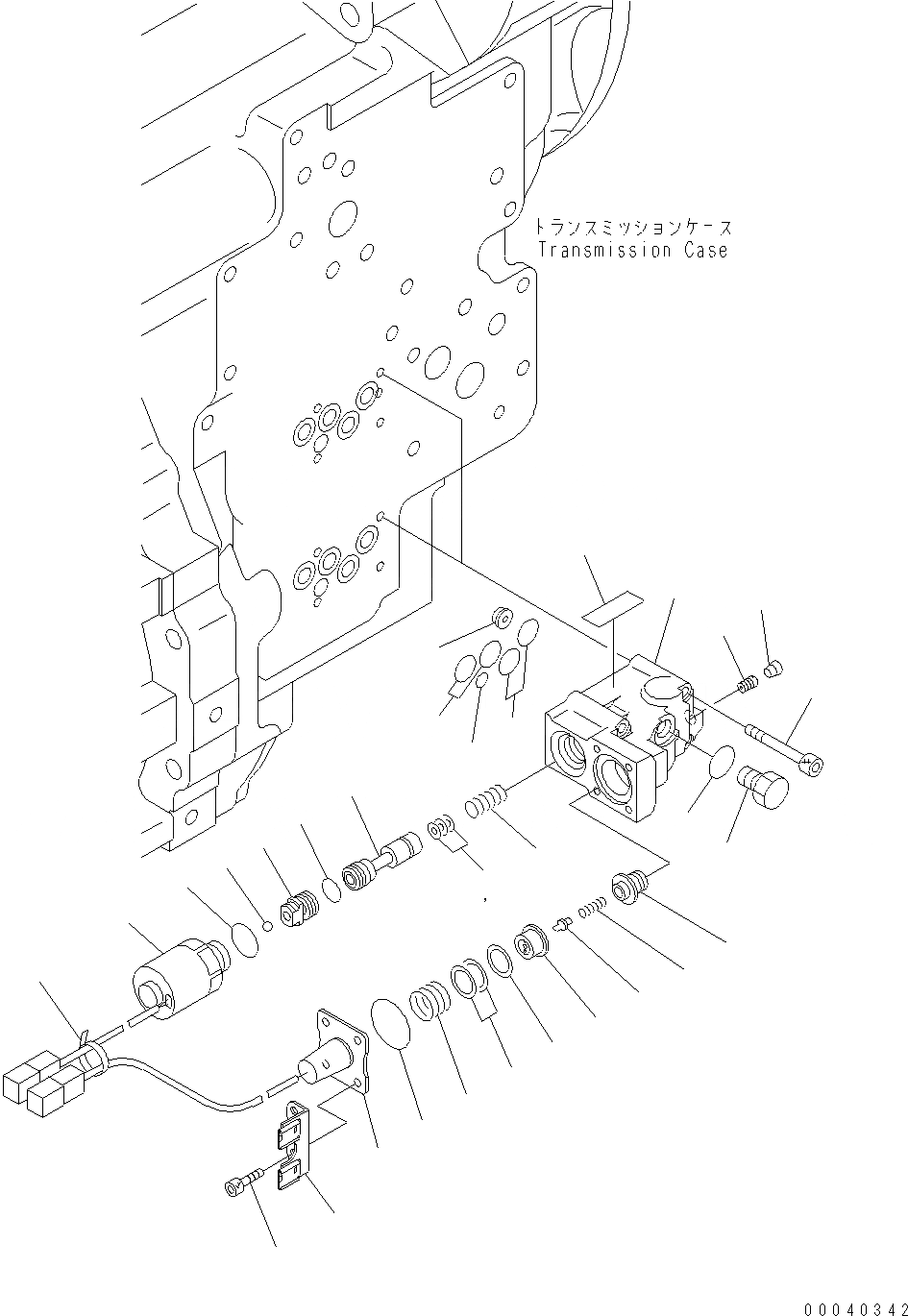 Схема запчастей Komatsu WA380-6 - ТРАНСМИССИЯ (ECMV ДЛЯ 1 И 2) F ТРАНСМИССИЯ