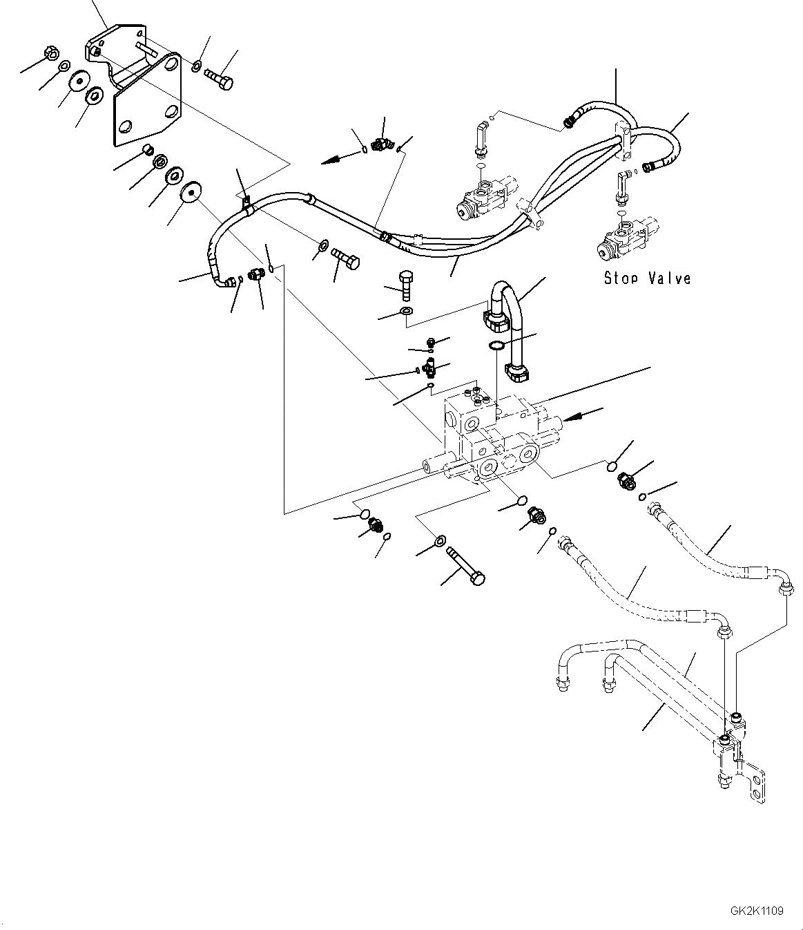 Схема запчастей Komatsu WA380-6 - КЛАПАН УПРАВЛЕНИЯ ПОВОРОТОМ (ДЛЯ ORBITROL РУЛЕВ. УПРАВЛЕНИЕ) (КОМПОНЕНТЫ) H ГИДРАВЛИКА