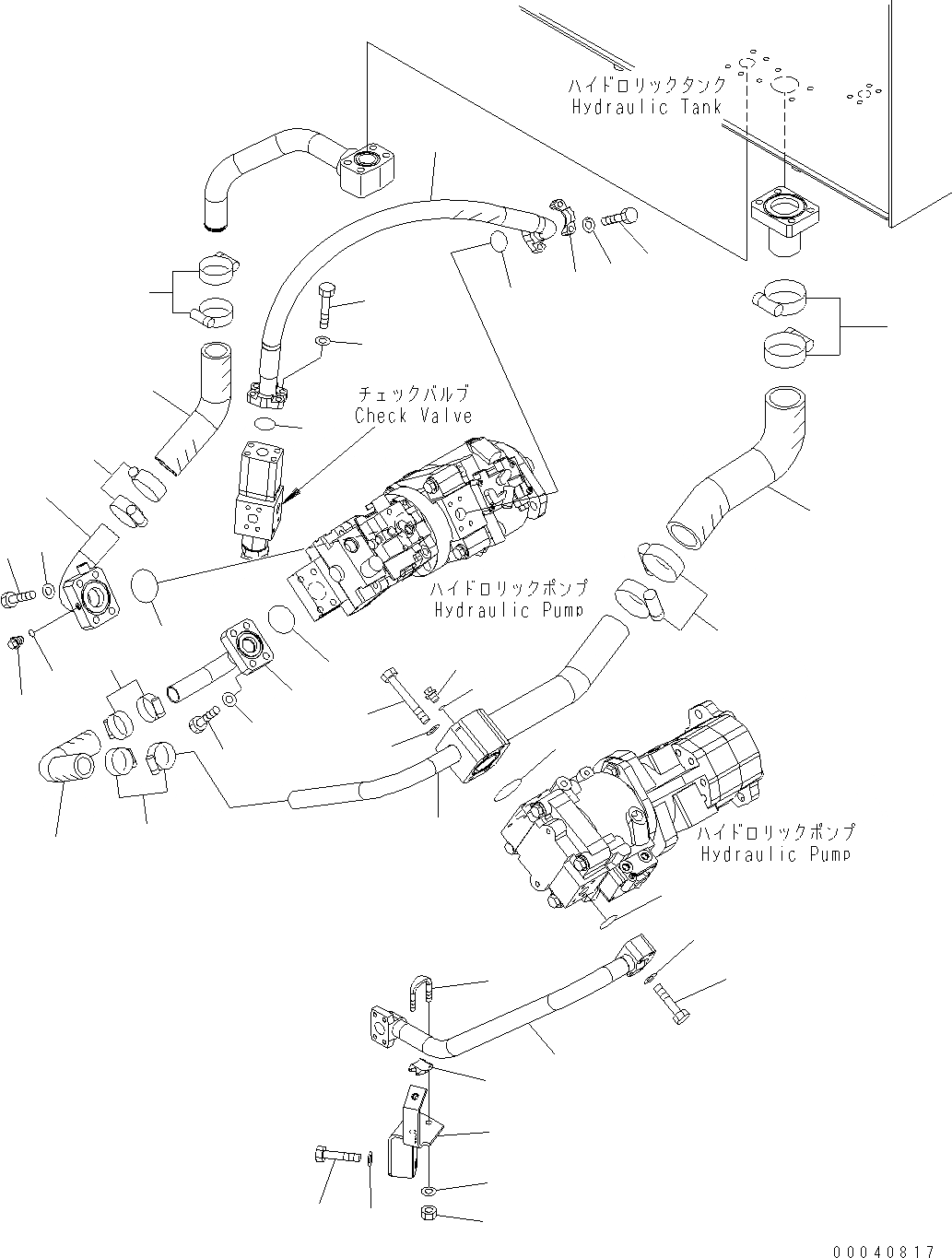 Схема запчастей Komatsu WA380-6 - ГИДР. НАСОС. (ГИДРОЛИНИЯ) H ГИДРАВЛИКА
