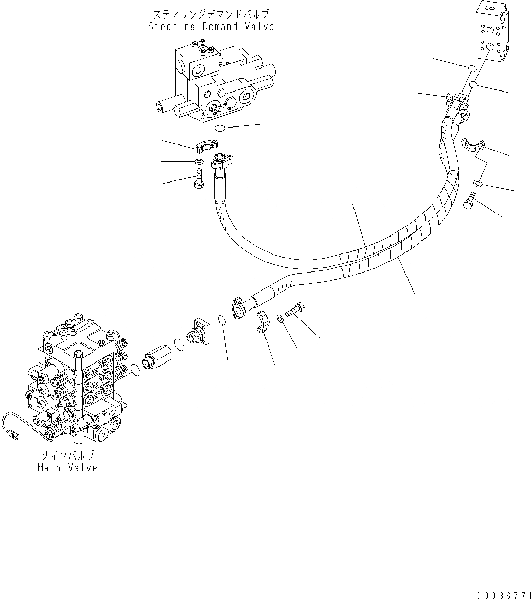 Схема запчастей Komatsu WA380-6 - ГИДРОЛИНИЯ ( СЕКЦ. EPC) (ОХЛАЖДЕНИЕ СИСТЕМЫ ПОВОРОТА) H ГИДРАВЛИКА