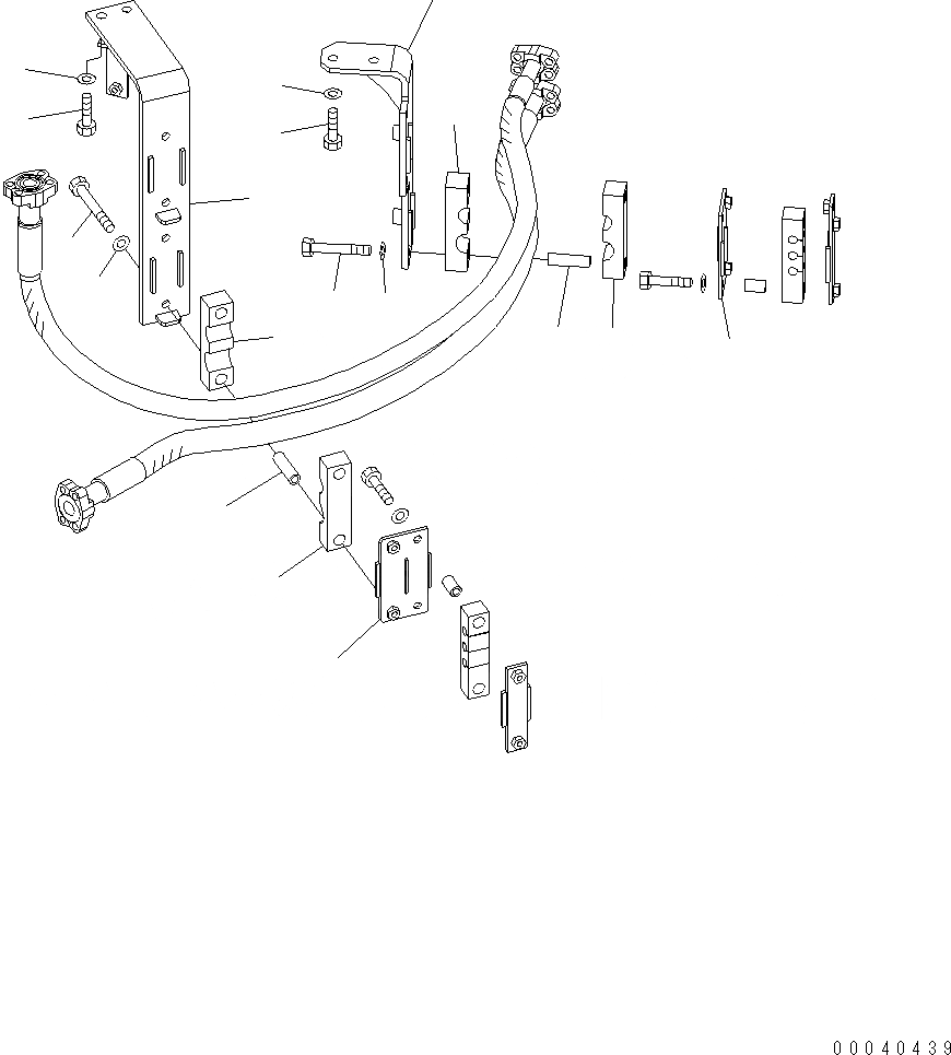 Схема запчастей Komatsu WA380-6 - ГИДРОЛИНИЯ (КРЕПЛЕНИЕ ПАТРУБКОВ НАСОСА ЧАСТИ) H ГИДРАВЛИКА