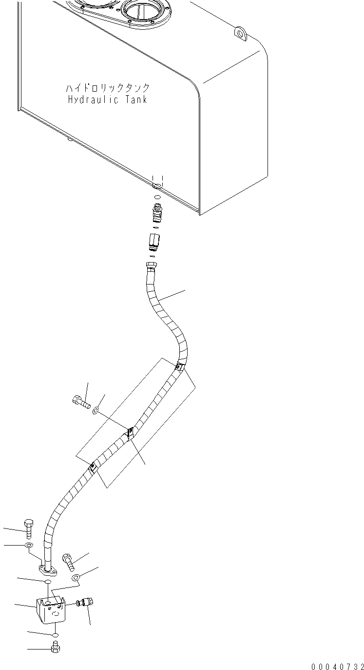 Схема запчастей Komatsu WA380-6 - ГИДРОЛИНИЯ (T БЛОК ВОЗВРАТН. ЛИНИЯ) H ГИДРАВЛИКА