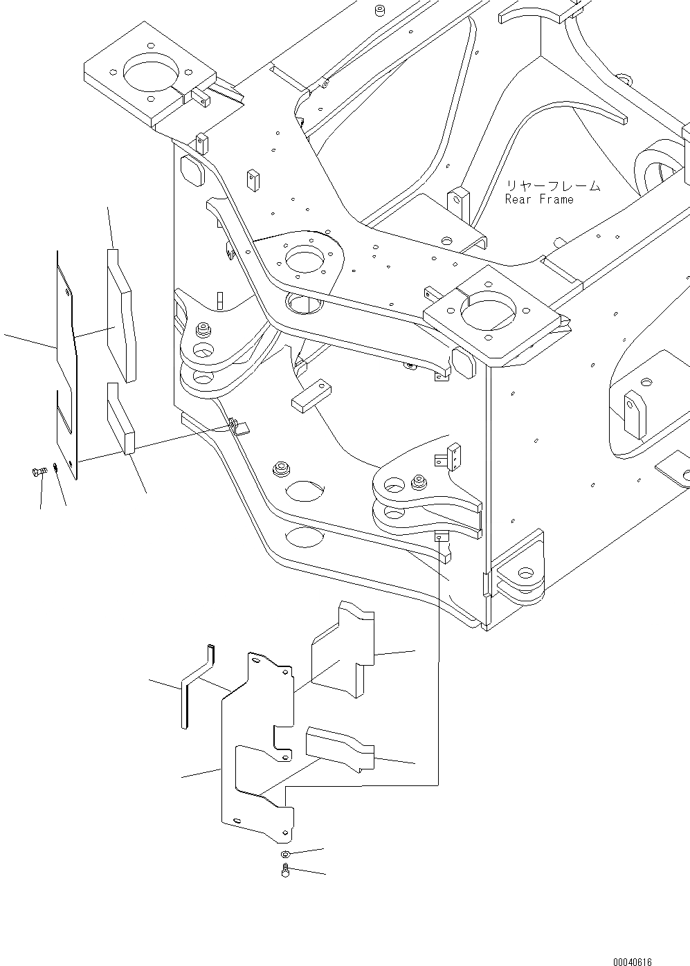 Схема запчастей Komatsu WA380-6 - БЛОКИР. ШАНГА И КРЫШКА(HINGE COVER) J ОСНОВНАЯ РАМА И ЕЕ ЧАСТИ