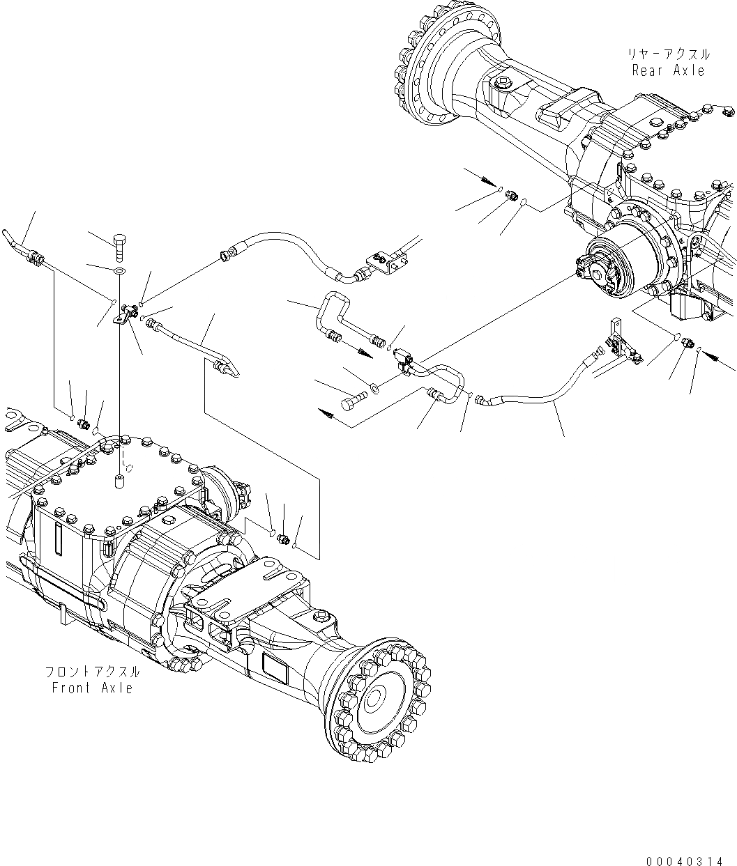 Схема запчастей Komatsu WA380-6 - ТОРМОЗНАЯ ГИДРОЛИНИЯ (ПЕРЕДН. И ЗАДН. МОСТ ТРУБЫ) K OPERATORґS ОБСТАНОВКА И СИСТЕМА УПРАВЛЕНИЯ