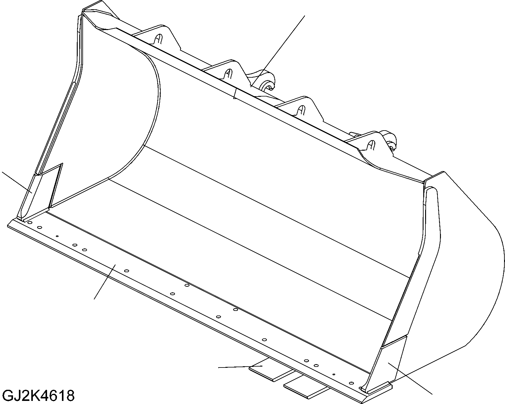 Схема запчастей Komatsu WA380-6 - БЫСТРОСЪЕМН. МЕХ-М КОВШ .CBM (БЕЗ TEETH) (C) T РАБОЧЕЕ ОБОРУДОВАНИЕ