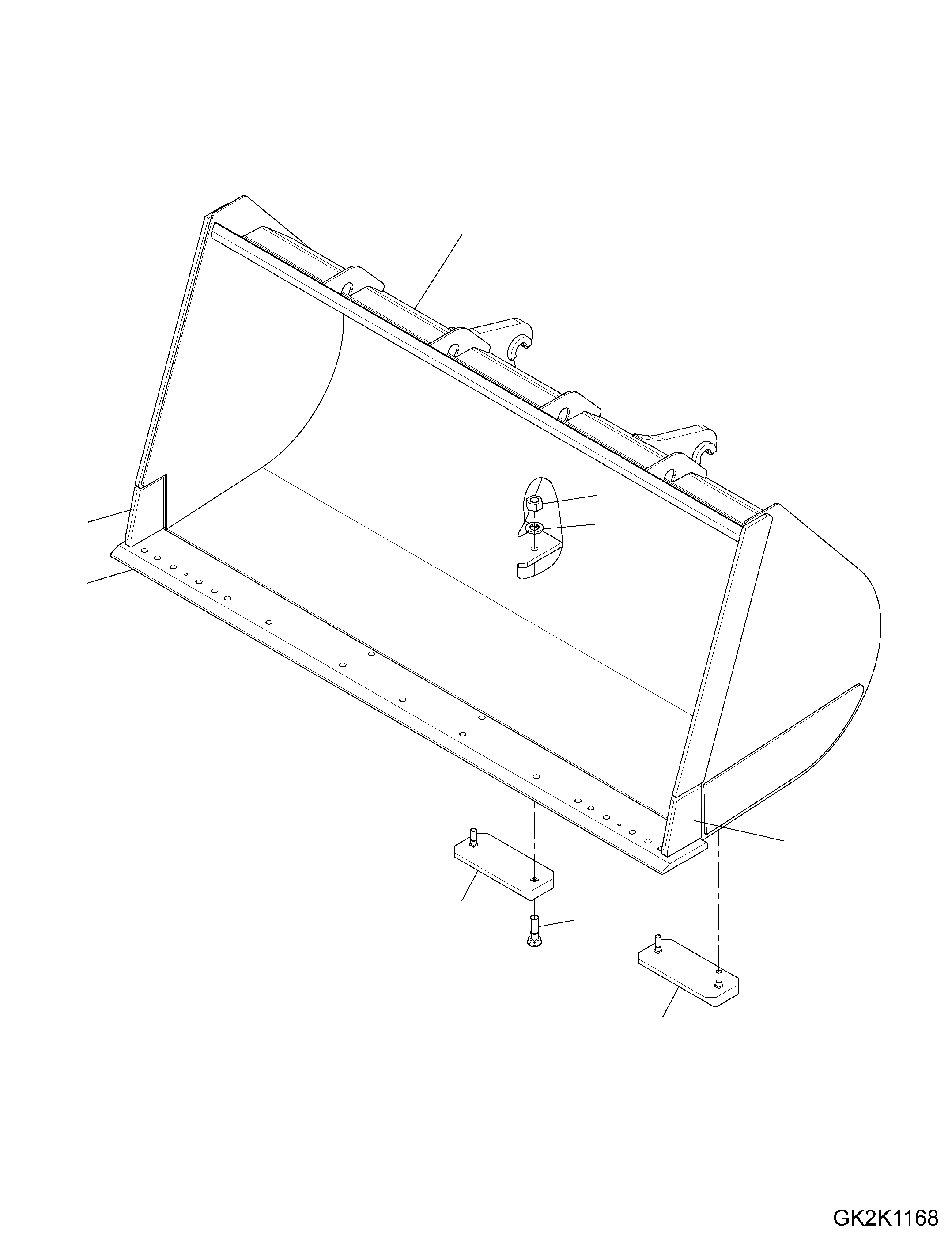 Схема запчастей Komatsu WA380-6 - КОВШ (ROUND НИЖН.) (ДЛЯ БЫСТРОСЪЕМН. МЕХ-М) (.CBM) (С ПРЯМОЙ ОТВАЛ) T РАБОЧЕЕ ОБОРУДОВАНИЕ