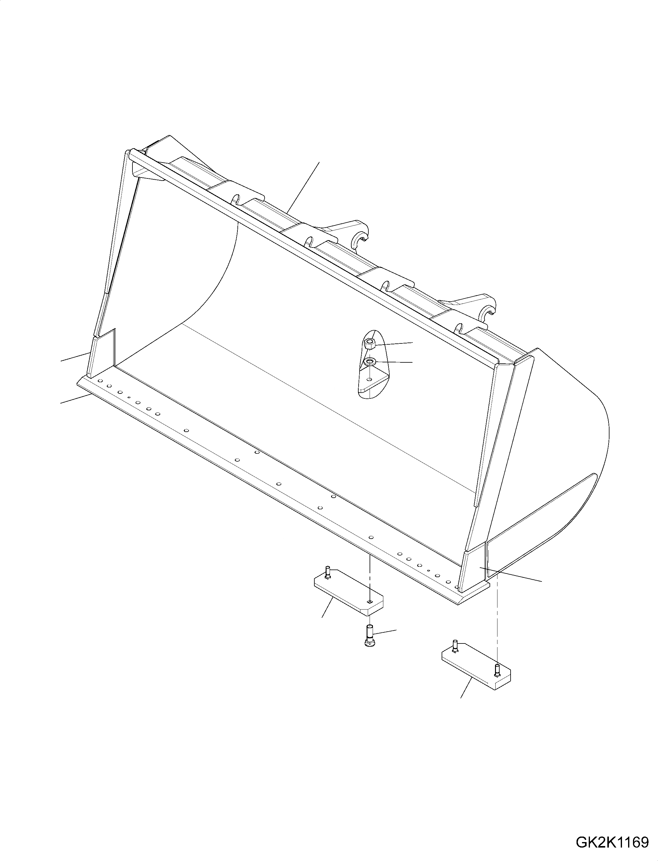 Схема запчастей Komatsu WA380-6 - КОВШ (ROUND НИЖН.) (ДЛЯ БЫСТРОСЪЕМН. МЕХ-М) (.CBM) (С ПРЯМОЙ ОТВАЛ) T РАБОЧЕЕ ОБОРУДОВАНИЕ