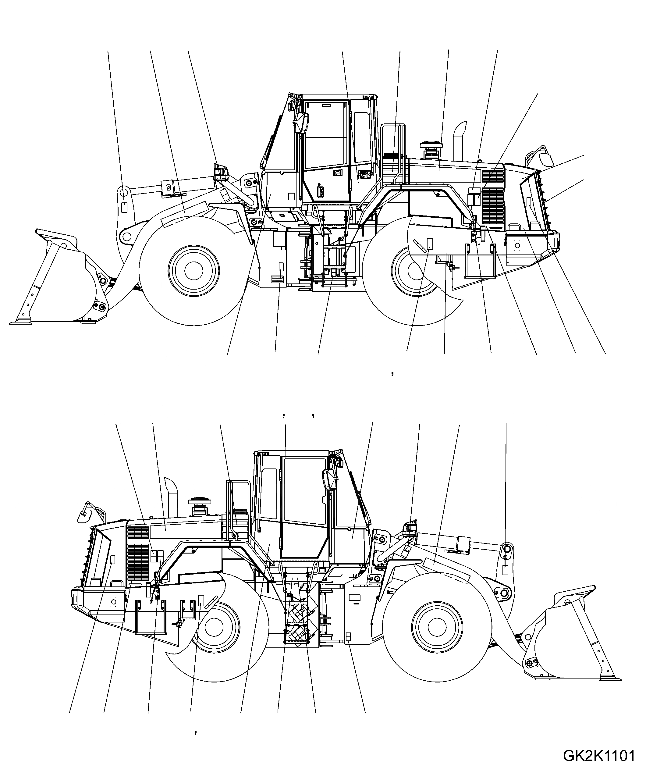 Схема запчастей Komatsu WA380-6 - ТАБЛИЧКИ COMMON ЧАСТИ (/) U МАРКИРОВКА