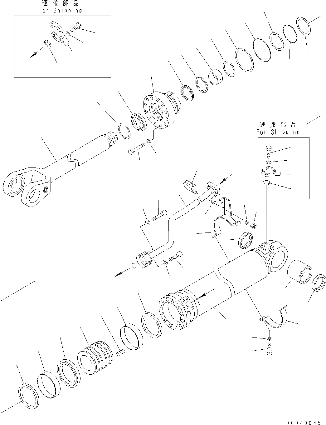 Схема запчастей Komatsu WA380-6 - ГИДРОЦИЛИНДР ПОДЪЕМА (ВНУТР. ЧАСТИ) (RHS) Y ОСНОВН. КОМПОНЕНТЫ И РЕМКОМПЛЕКТЫ