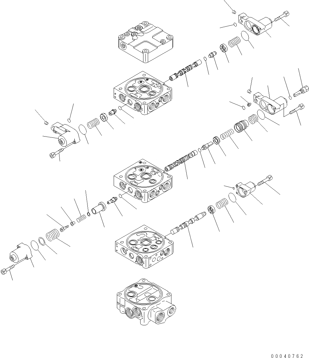 Схема запчастей Komatsu WA380-6 - КОНТРОЛЬНЫЙ КЛАПАН (2-Х СЕЦИОНН.) (/8) Y ОСНОВН. КОМПОНЕНТЫ И РЕМКОМПЛЕКТЫ
