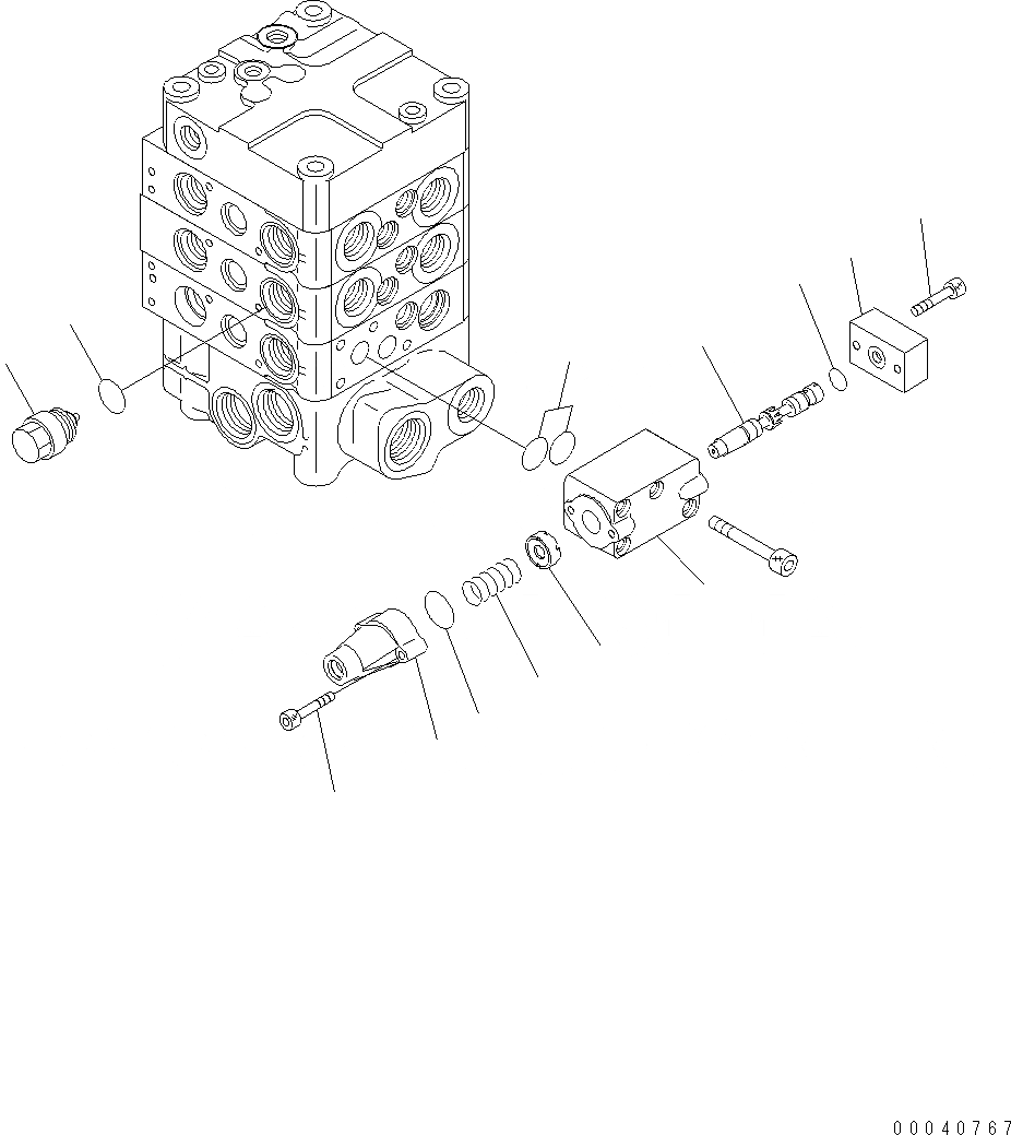 Схема запчастей Komatsu WA380-6 - КОНТРОЛЬНЫЙ КЛАПАН (2-Х СЕЦИОНН.) (ДЛЯ E.P.C. КЛАПАН) (7/8) Y ОСНОВН. КОМПОНЕНТЫ И РЕМКОМПЛЕКТЫ