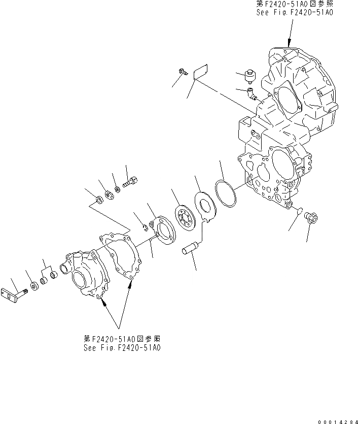 Схема запчастей Komatsu WA40-3-CB - ПЕРЕДАЧА (/) ГИДРОТРАНСФОРМАТОР И ТРАНСМИССИЯ