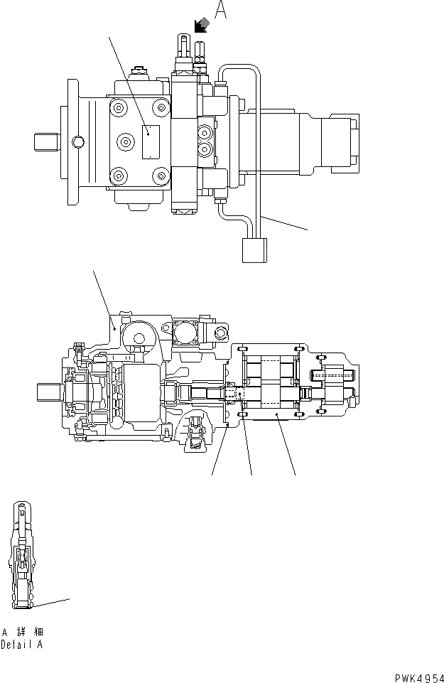 Схема запчастей Komatsu WA40-3-CB - ОСНОВН. НАСОС (ВНУТР. ЧАСТИ) ОСНОВН. КОМПОНЕНТЫ И РЕМКОМПЛЕКТЫ