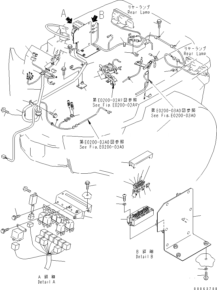 Схема запчастей Komatsu WA40-3 - ЭЛЕКТРИКА (ОСНОВН. ЛИНИЯ) (/) ЭЛЕКТРИКА