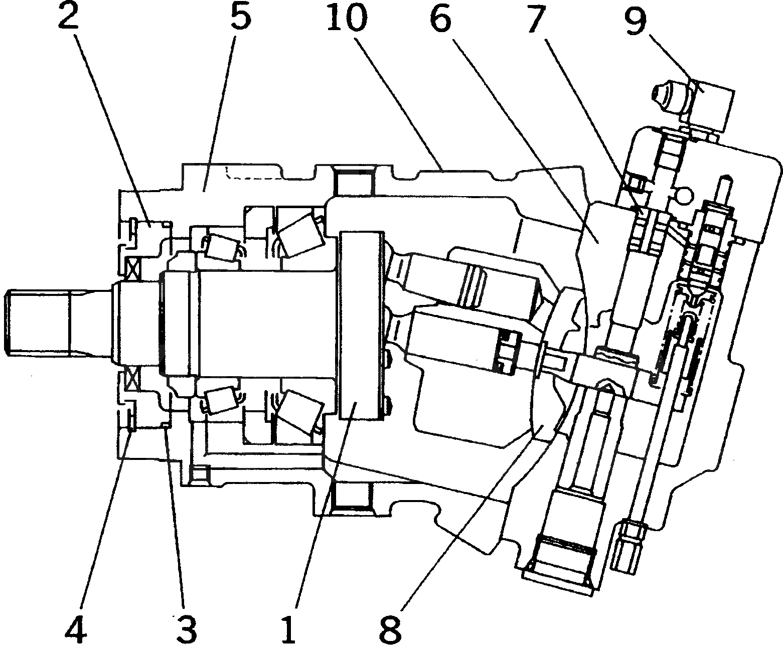 Схема запчастей Komatsu WA40-3 - МОТОР ХОДА (ВНУТР. ЧАСТИ) ОСНОВН. КОМПОНЕНТЫ И РЕМКОМПЛЕКТЫ