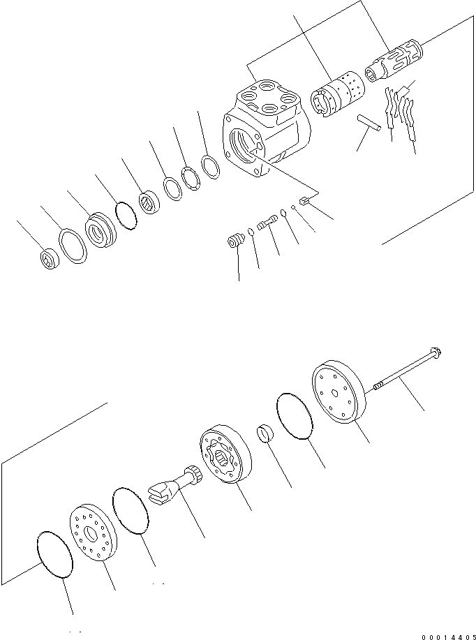 Схема запчастей Komatsu WA40-3 - КЛАПАН РУЛЕВОГО УПРАВЛЕНИЯ ОСНОВН. КОМПОНЕНТЫ И РЕМКОМПЛЕКТЫ