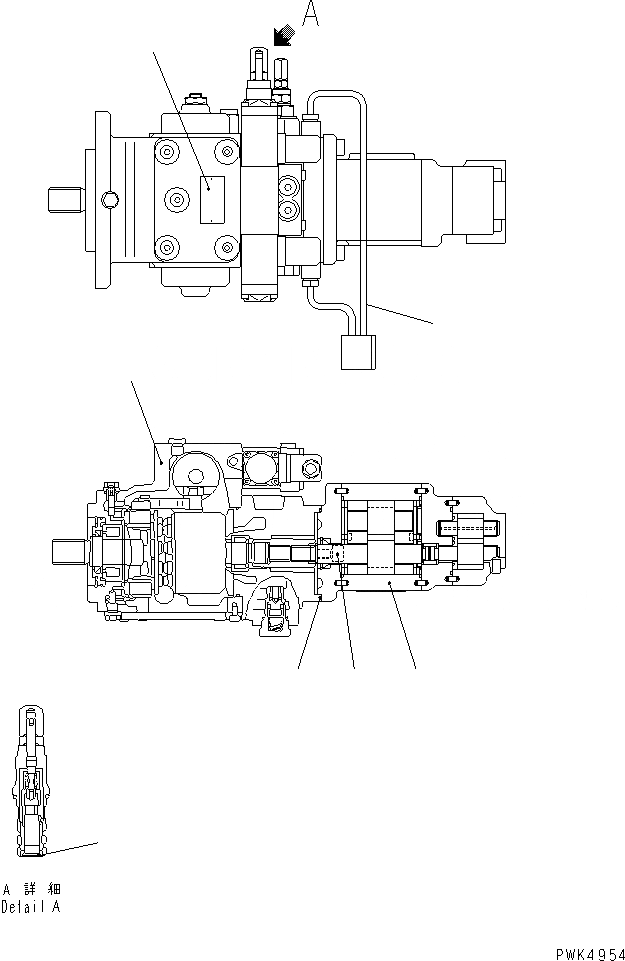 Схема запчастей Komatsu WA40-3-CN - ОСНОВН. НАСОС (ВНУТР. ЧАСТИ) ОСНОВН. КОМПОНЕНТЫ И РЕМКОМПЛЕКТЫ