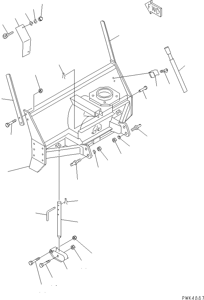 Схема запчастей Komatsu WA40-3-X - SNOW FLYER (/) (НАГНЕТАТЕЛЬ CASING КОМПОНЕНТЫ)(№-8999) РАБОЧЕЕ ОБОРУДОВАНИЕ