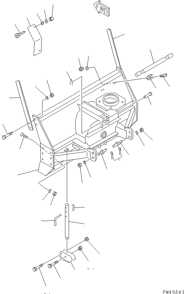 Схема запчастей Komatsu WA40-3SF-X - SNOW FLYER (/) (НАГНЕТАТЕЛЬ CASING КОМПОНЕНТЫ)(№-) РАБОЧЕЕ ОБОРУДОВАНИЕ