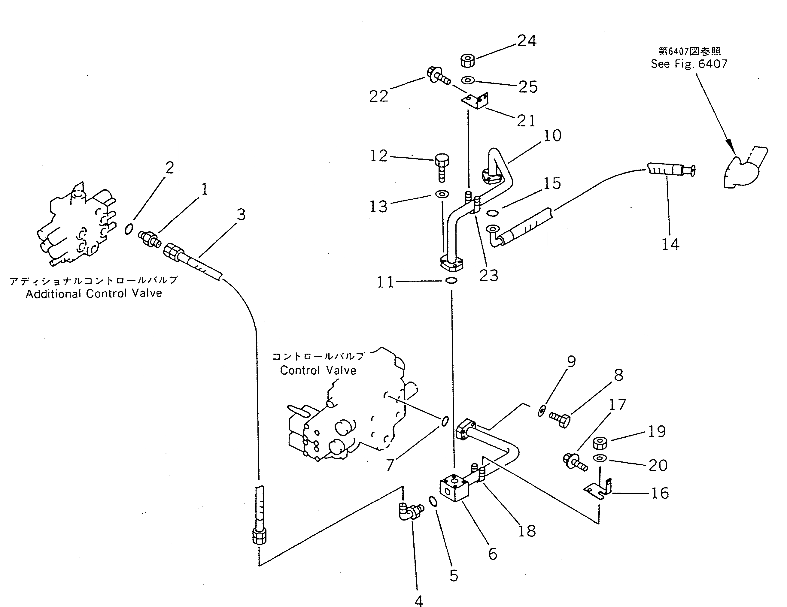 Схема запчастей Komatsu WA400-1 - ГИДРОЛИНИЯ (ДЛЯ S.P.A.P.) (/)(№-) СПЕЦ. APPLICATION ЧАСТИ