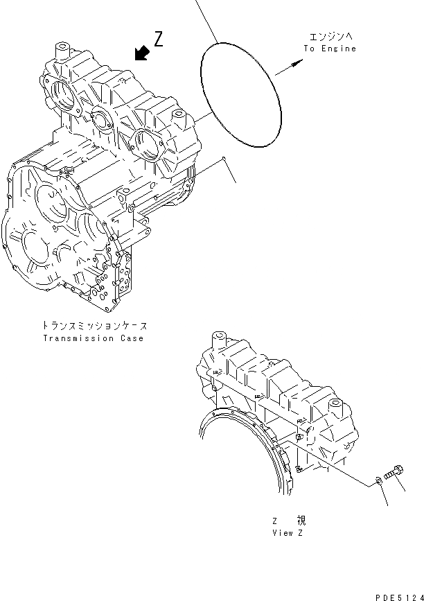 Схема запчастей Komatsu WA400-3A-SN - ГИДРОТРАНСФОРМАТОР И ТРАНСМИССИЯ (ЭЛЕМЕНТЫ КРЕПЛЕНИЯ) ТРАНСМИССИЯ