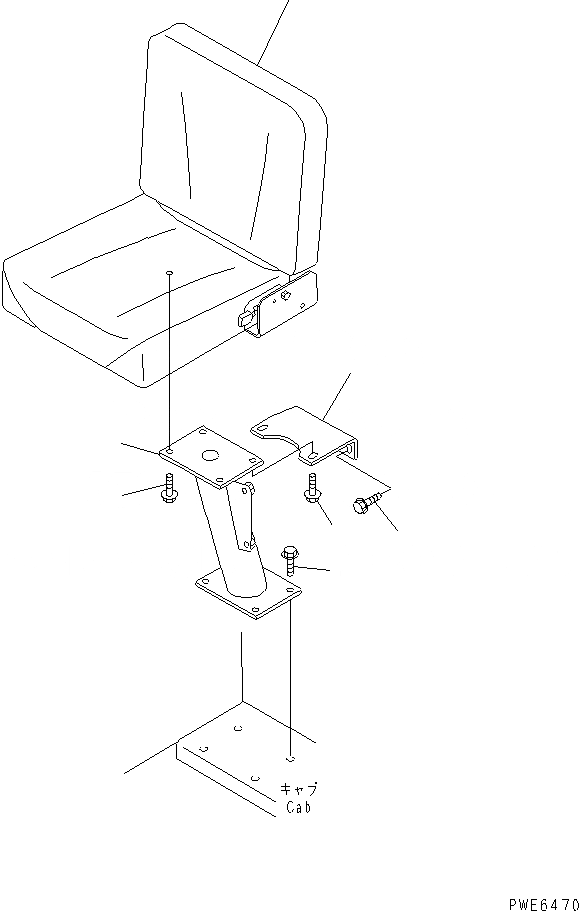 Схема запчастей Komatsu WA400-3A-SN - СИДЕНЬЕ ОПЕРАТОРА (ВСПОМОГ. СИДЕНЬЕ) (С КАБИНОЙ ДЛЯ 2 ЧЕЛ.) КАБИНА ОПЕРАТОРА И СИСТЕМА УПРАВЛЕНИЯ