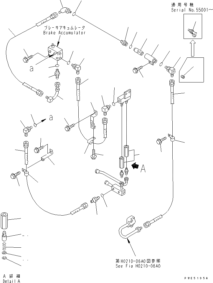 Схема запчастей Komatsu WA400-3A-SN - ОТСЕК ДВИГАТЕЛЯ(НАСОС PPC - КЛАПАН АККУМУЛЯТОРА) ЧАСТИ КОРПУСА