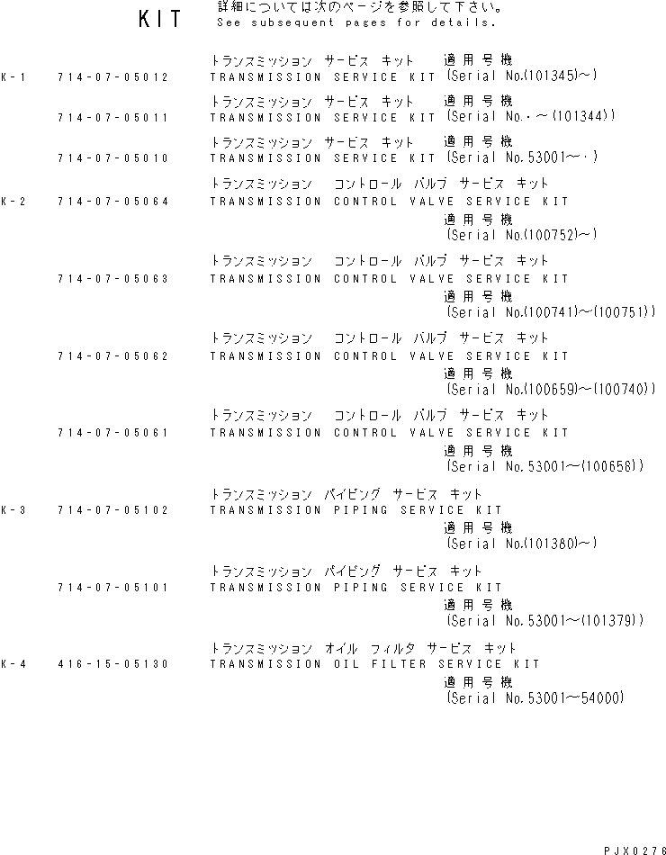 Схема запчастей Komatsu WA400-3A-SN - КОМПЛЕКТ (ТРАНСМИССИЯ) ОСНОВН. КОМПОНЕНТЫ И РЕМКОМПЛЕКТЫ