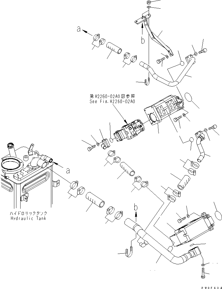 Схема запчастей Komatsu WA400-5 - ГИДР. НАСОС. ГИДРАВЛИКА