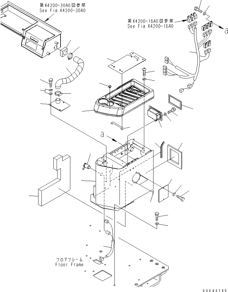 Схема запчастей Komatsu WA400-5 - ОСНОВН. КОНСТРУКЦИЯ (КОНСОЛЬ) (ЛЕВ.) (TRAY) (С PRINTER ДЛЯ ПОГРУЗ. METER) КАБИНА ОПЕРАТОРА И СИСТЕМА УПРАВЛЕНИЯ