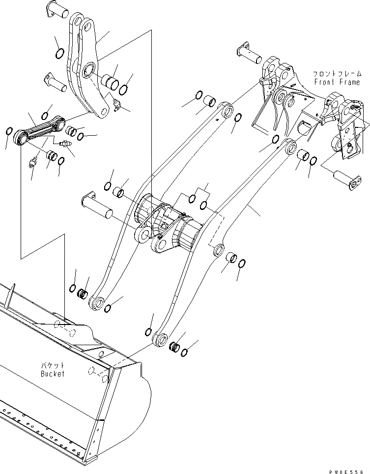 Схема запчастей Komatsu WA400-5 - РУКОЯТЬ И КОЛЕНЧАТЫЙ РЫЧАГ (ДЛЯ ПОГРУЗ. METER) (ДЛЯ E.P.C. РЫЧАГ) РАБОЧЕЕ ОБОРУДОВАНИЕ