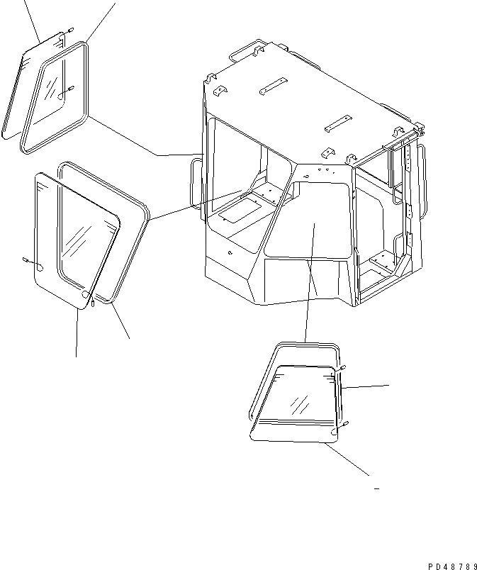 Схема запчастей Komatsu WA400-3A-SW - ПОДОГРЕВ WIRE СТЕКЛА (ДЛЯ ПЕРЕДН. ЦЕНТР. И БОКОВ. ОКНА)        (С КАБИНОЙ ДЛЯ 2 ЧЕЛ.)(№-) РАМА И ЧАСТИ КОРПУСА