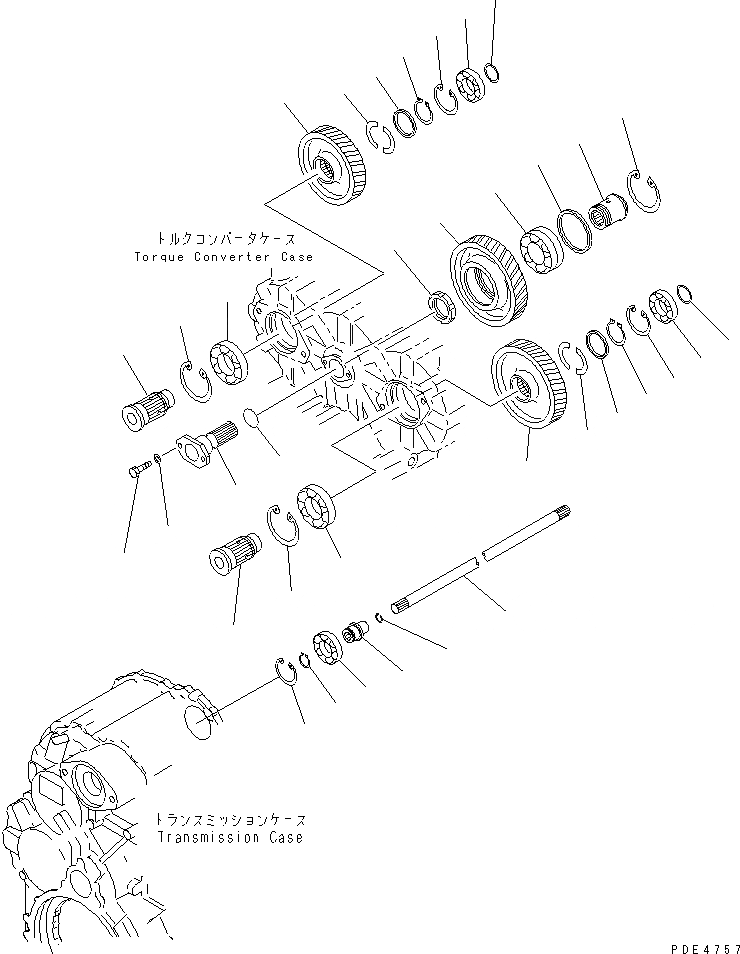 Схема запчастей Komatsu WA400-3A - ТРАНСМИССИЯ (МЕХ-М ОТБОРА МОЩН-ТИ) ТРАНСМИССИЯ