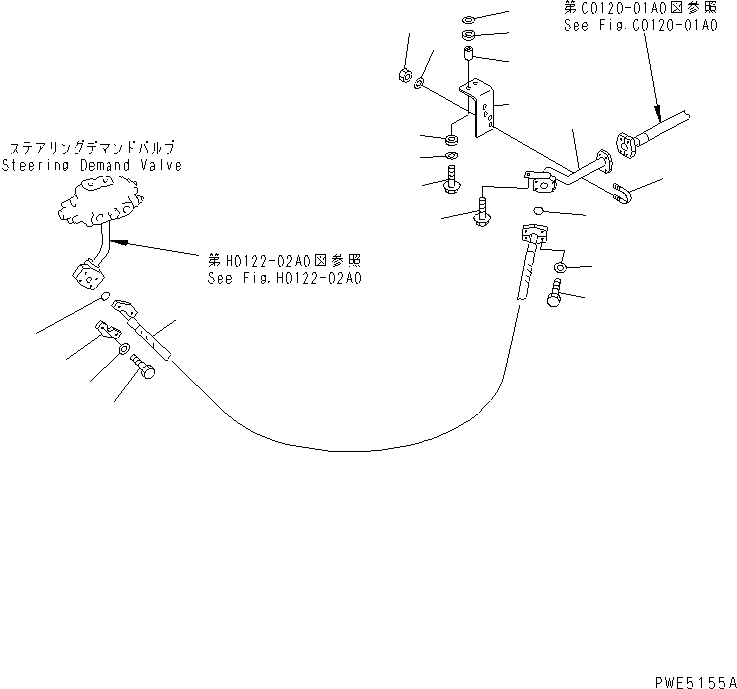 Схема запчастей Komatsu WA400-3A - ГИДРОЛИНИЯ (ОХЛАЖДЕНИЕ СИСТЕМЫ ПОВОРОТА) ГИДРАВЛИКА