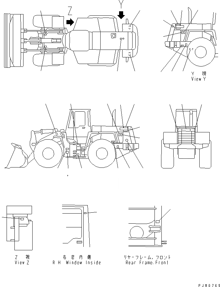 Схема запчастей Komatsu WA400-3-H - МАРКИРОВКА(№-) МАРКИРОВКА