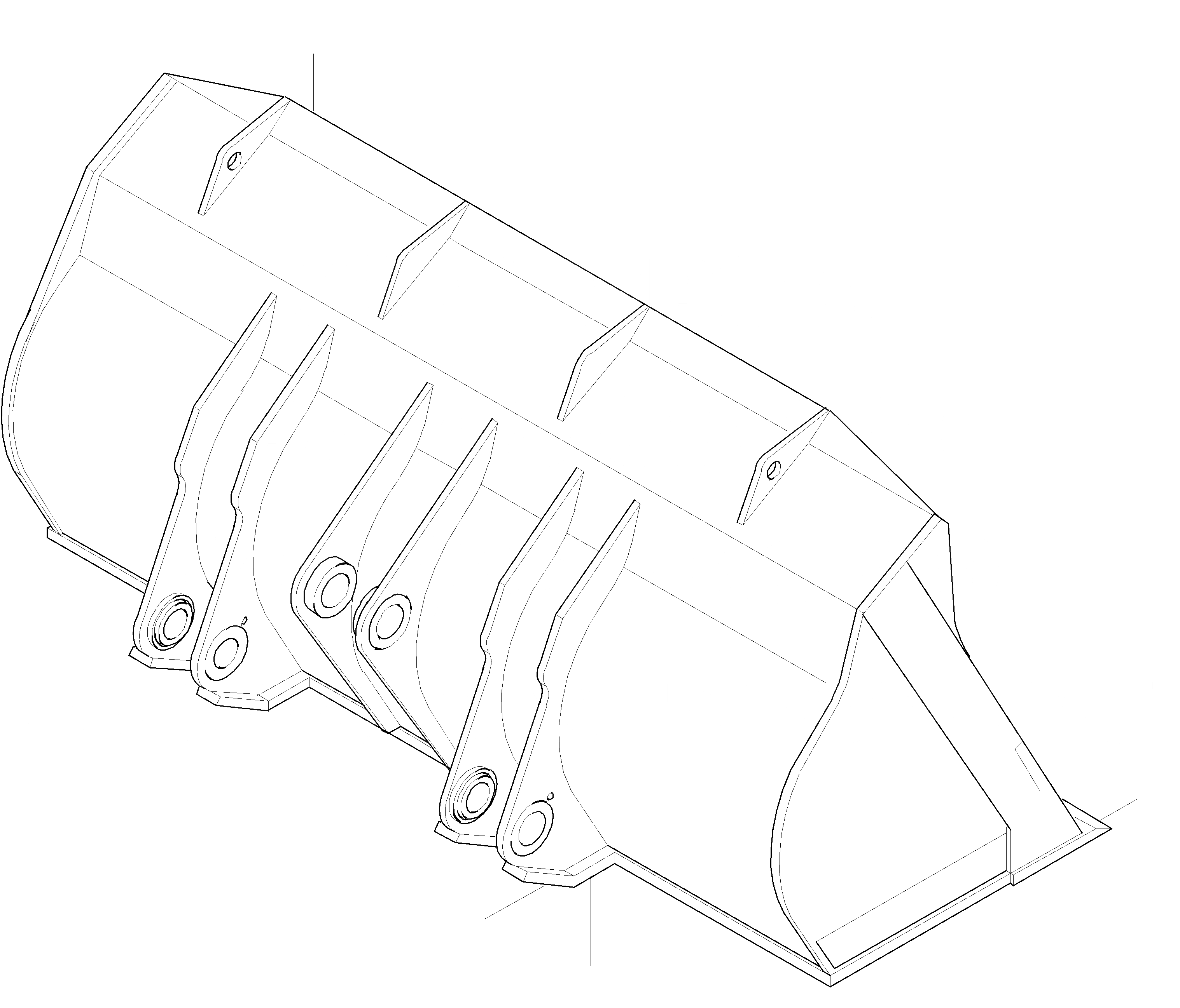 Схема запчастей Komatsu WA400-5 - КОВШ, БЕЗ TEETH ОБОРУД-Е