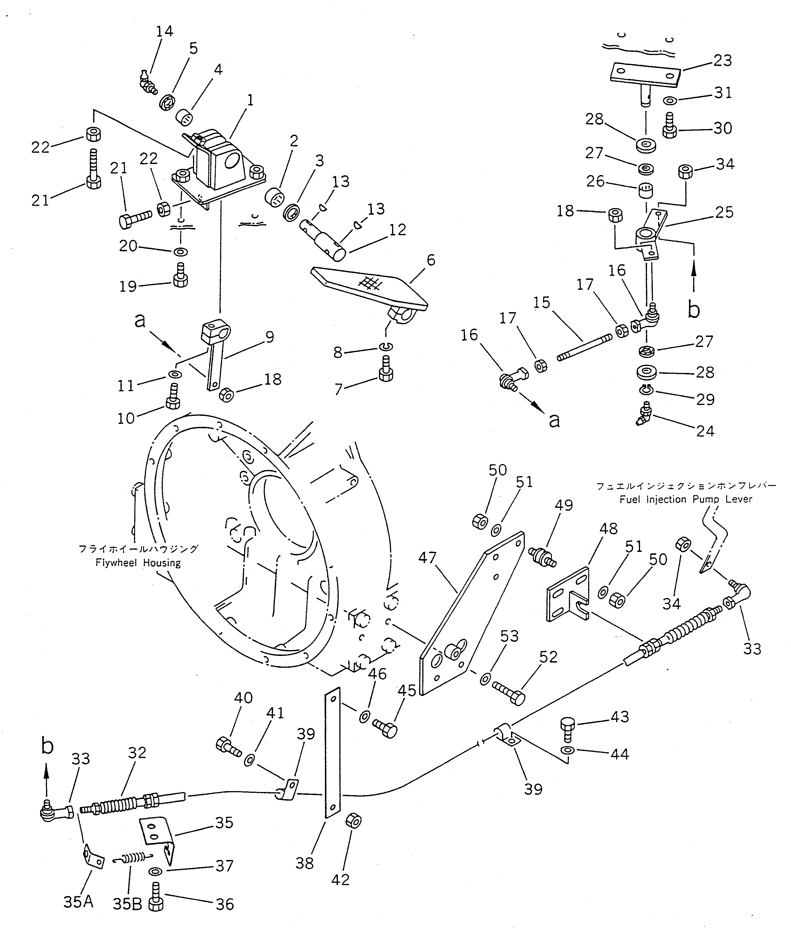 Схема запчастей Komatsu WA420-1 - ПЕДАЛЬ АКСЕЛЕРАТОРАAND МЕХАНИЗМ(№-9999) КОМПОНЕНТЫ ДВИГАТЕЛЯ И ЭЛЕКТРИКА