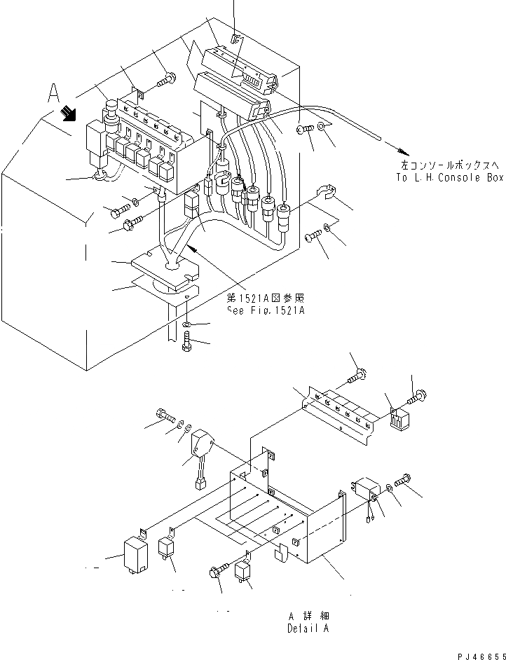 Схема запчастей Komatsu WA420-1 - ELECTROCAL СИСТЕМА (КОНСОЛЬН. БЛОК¤ ПРАВ.) (ЕСКАНАТ СПЕЦ-Я.)(№-) КОМПОНЕНТЫ ДВИГАТЕЛЯ И ЭЛЕКТРИКА