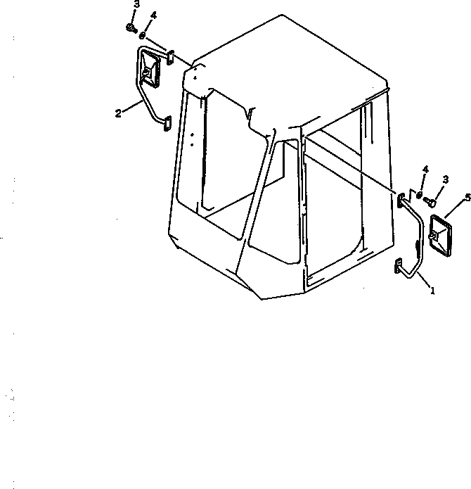 Схема запчастей Komatsu WA420-1 - ЗЕРКАЛАAND СТОЙКА (ДЛЯ КАБИНЫ)(№-9999) РАМА И ЧАСТИ КОРПУСА