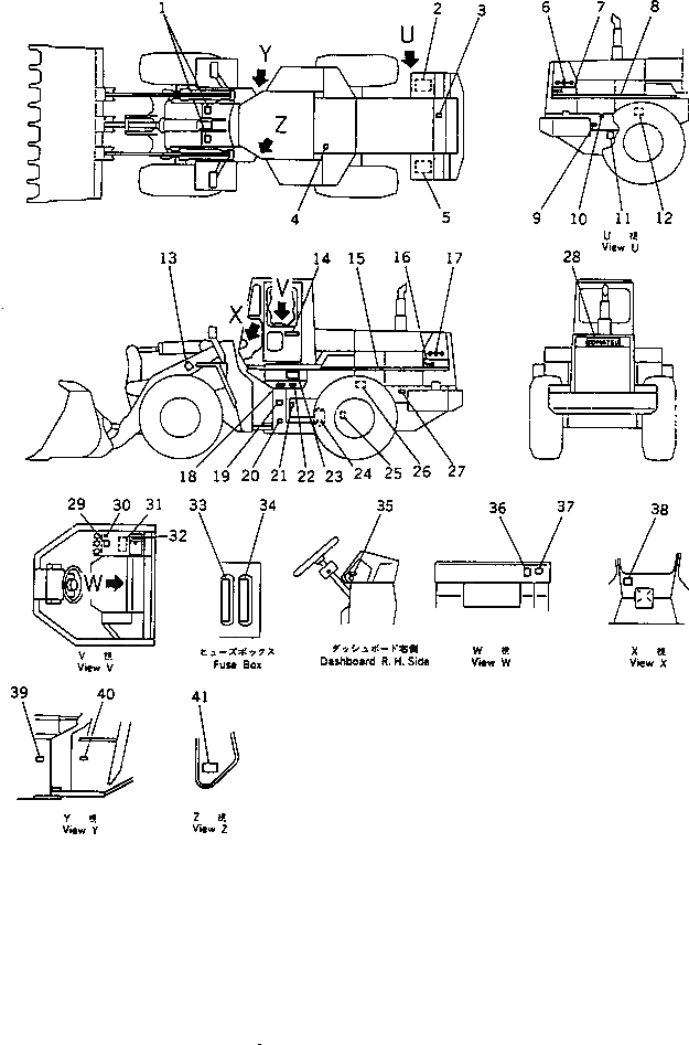 Схема запчастей Komatsu WA420-1 - МАРКИРОВКА (TBG/ABE СПЕЦ-Я.)(№-) СПЕЦ. APPLICATION ЧАСТИ