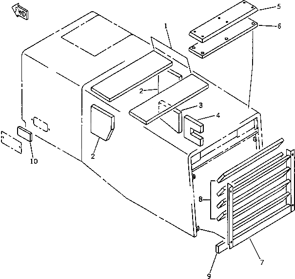 Схема запчастей Komatsu WA420-1 - NOISE ABATMENT ЧАСТИ (/)(№-) СПЕЦ. APPLICATION ЧАСТИ