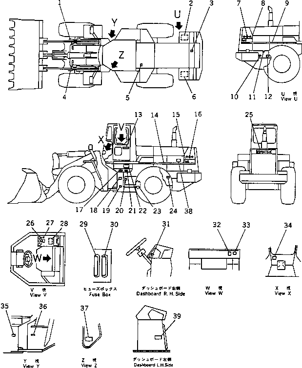 Схема запчастей Komatsu WA420-1 - МАРКИРОВКА (АНГЛ.)(№-) МАРКИРОВКА¤ ИНСТРУМЕНТ И РЕМКОМПЛЕКТЫ