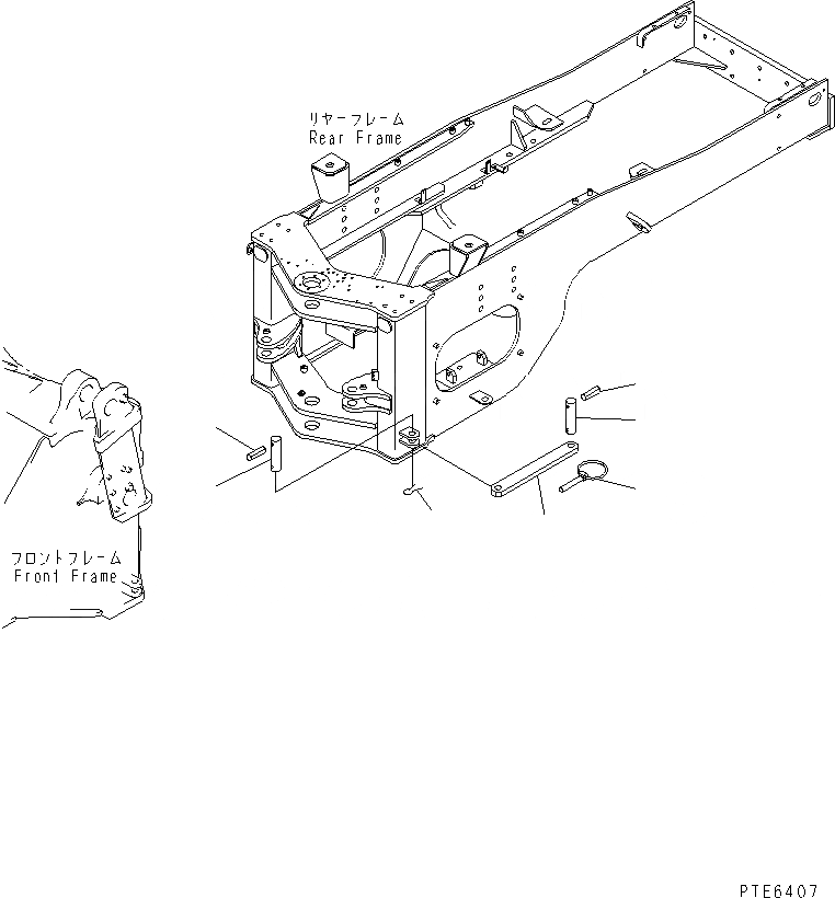 Схема запчастей Komatsu WA420-3CS - БЛОКИРОВКА И КРЫШКИ(БЛОКИР. BAR) ОСНОВНАЯ РАМА И ЕЕ ЧАСТИ