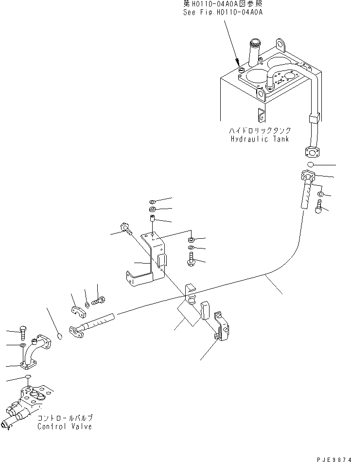 Схема запчастей Komatsu WA420-3 - ГИДРОЛИНИЯ (УПРАВЛЯЮЩ. КЛАПАН ВОЗВРАТНАЯ ЛИНИЯ)(№-) ГИДРАВЛИКА