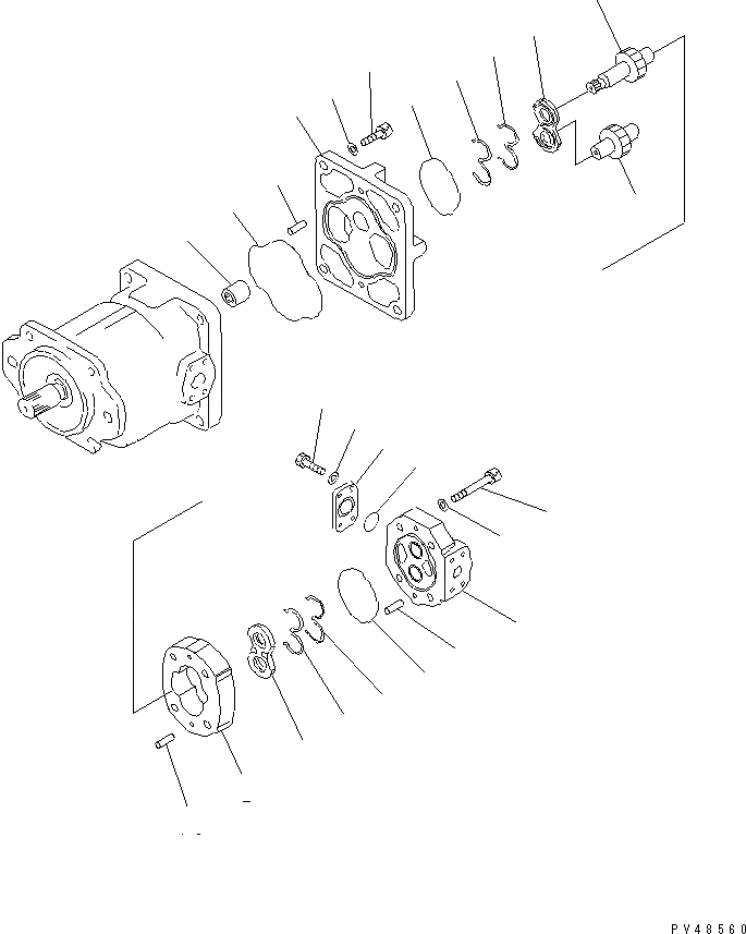 Схема запчастей Komatsu WA420-3 - ГИДР. НАСОС. (РАБОЧЕЕ ОБОРУДОВАНИЕ И P.P.C.) (/)(№-) УПРАВЛ-Е РАБОЧИМ ОБОРУДОВАНИЕМ