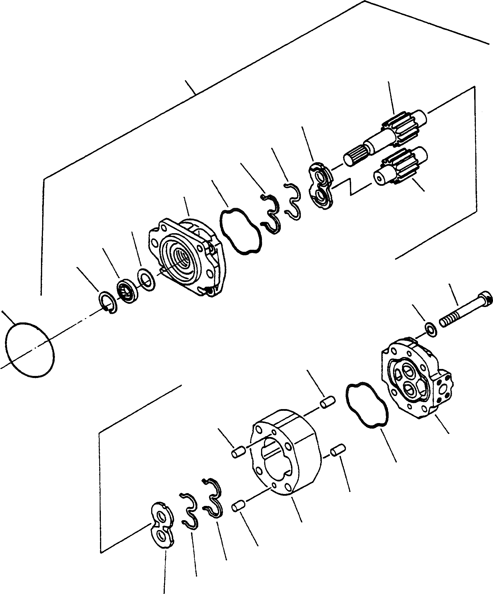 Схема запчастей Komatsu WA420-3 - SHIFTING И CONVERTER НАСОС ТРАНСМИССИЯ, КРЕСТОВИНА