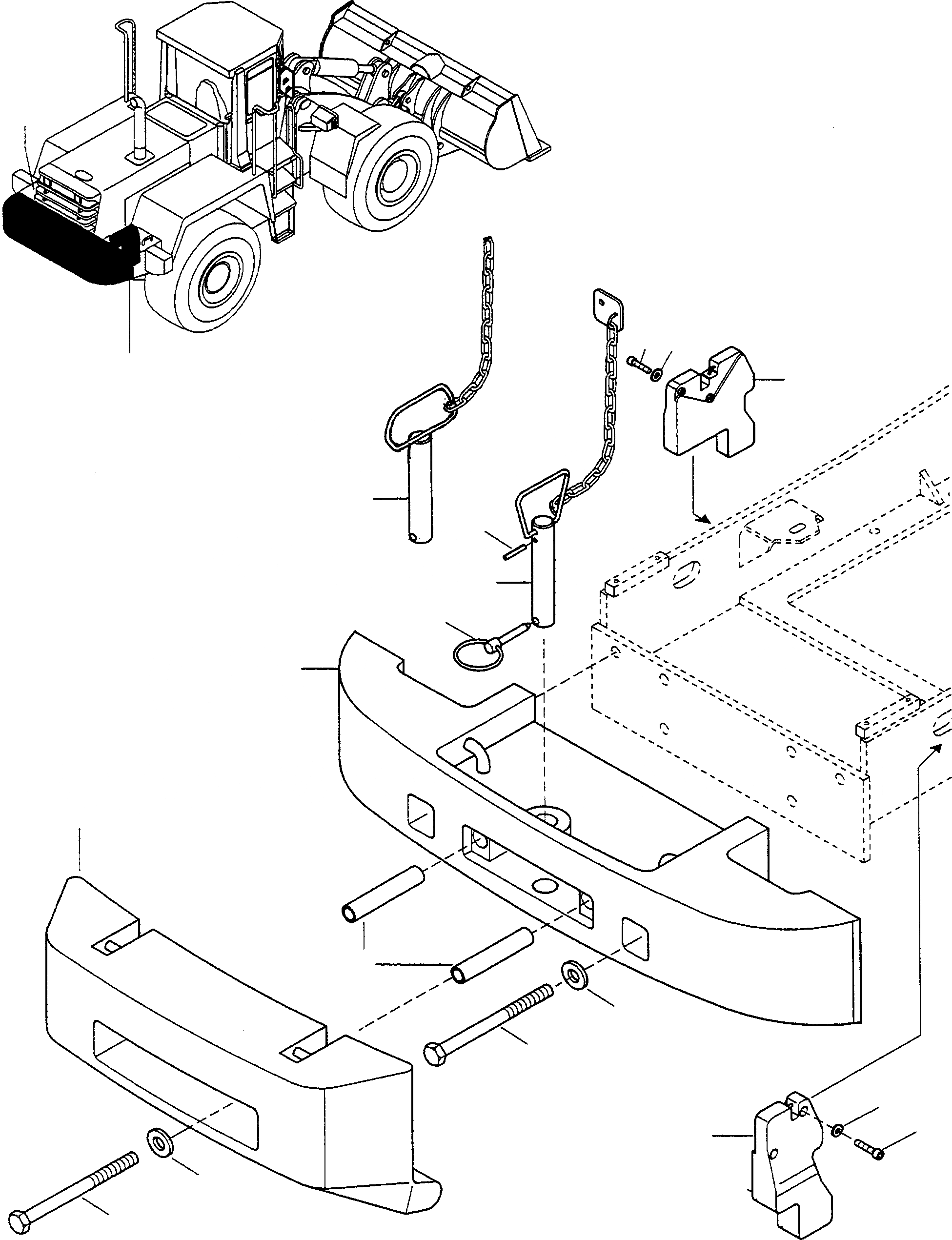 Схема запчастей Komatsu WA420-3 - ПРОТИВОВЕС ОБОРУД-Е