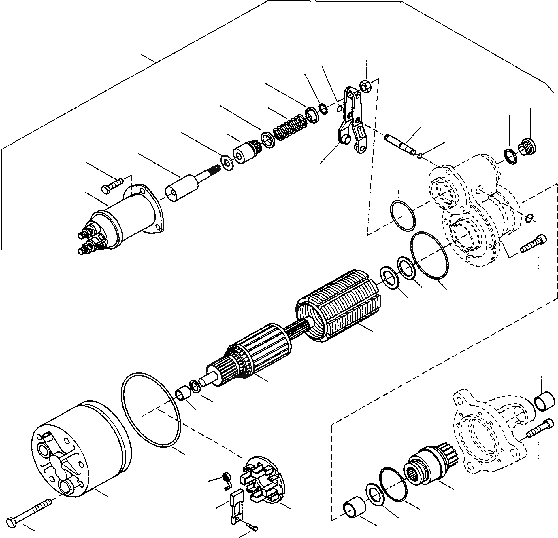 Схема запчастей Komatsu WA420-3 - STARTERМОТОР ЭЛЕКТРИЧ. СИСТЕМА