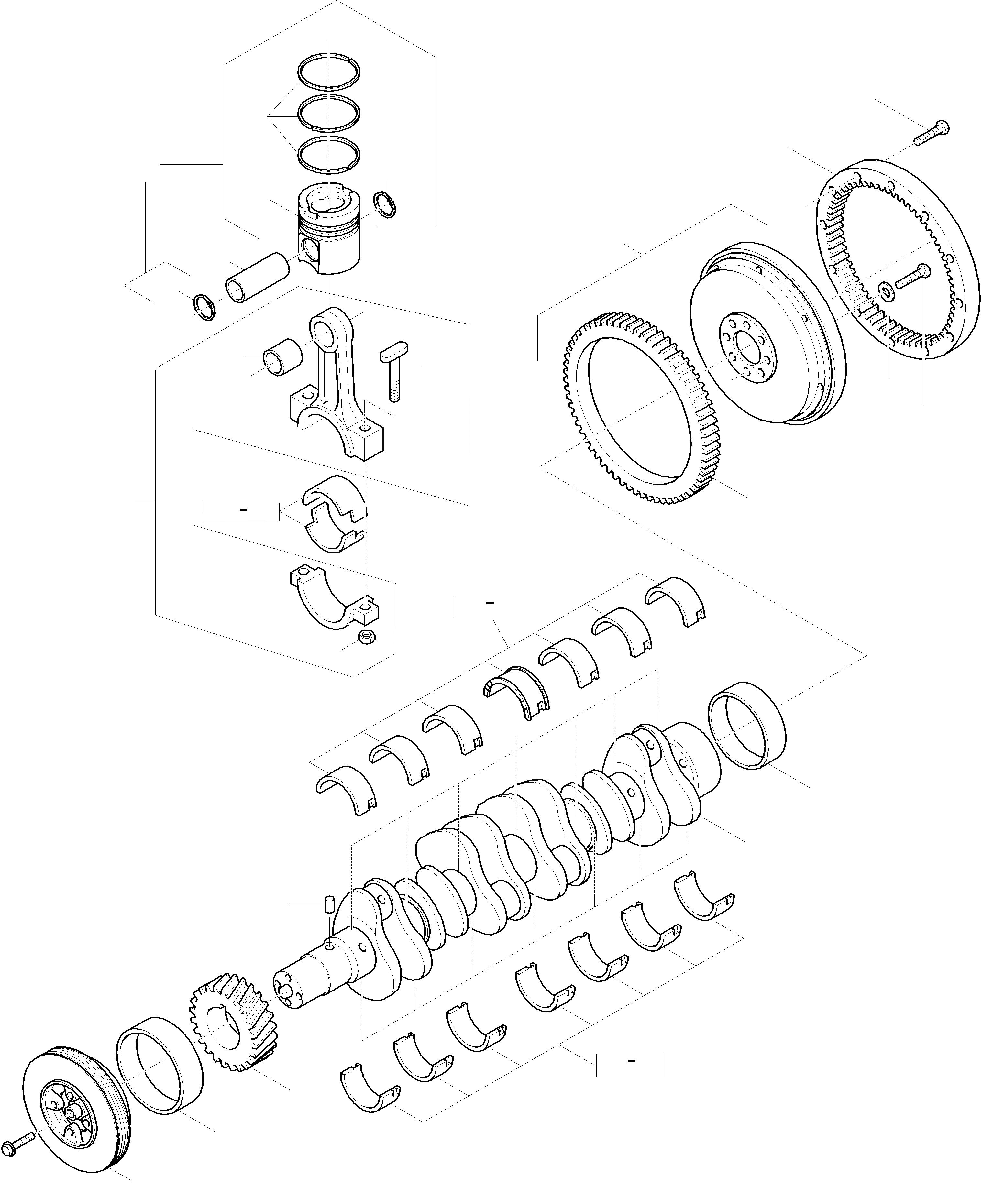 Схема запчастей Komatsu WA420-3 active - CRANK ASSEMBLY ДВИГАТЕЛЬ, КРЕПЛЕНИЕ ДВИГАТЕЛЯ